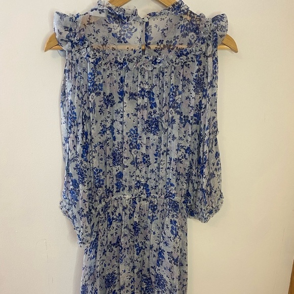 Alice McCall Pirouette Silk Floral Dress Cornflower Blue - Picture 6 of 15